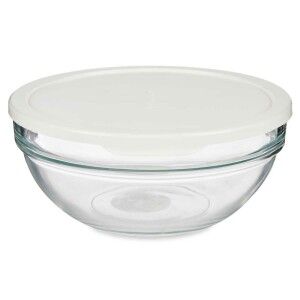 Round Lunch Box with Lid Pasabahce Chefs White 1,135 L (4 Units)