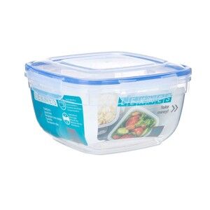 Hermetic Lunch Box Leknes Transparent Plastic Squared 2,4 L (12 Uni...