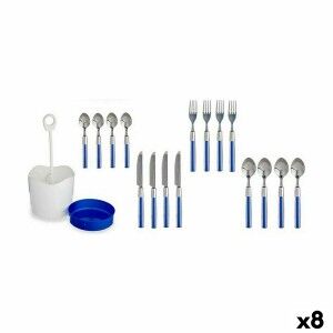 Cutlery Set Kinvara Blue Stainless steel Plastic (8 Units) |  Knive...