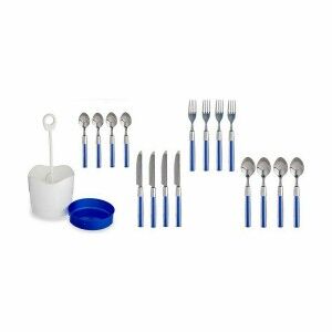 Cutlery Set Kinvara Blue Stainless steel Plastic (8 Units) |  Knive...
