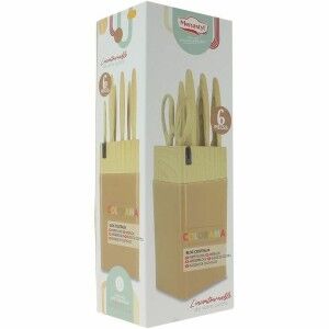 Knife Set Menastyl Brown polypropylene 6 Pieces (6 Units)