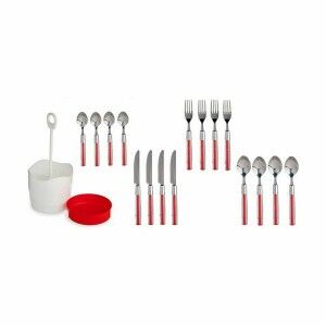 Cutlery Set Kinvara Red Stainless steel Plastic (8 Units) |  Knives...