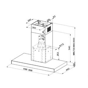 Conventional Hood Mepamsa Stilo 70 288 W 690 m3/h 70 cm Steel
