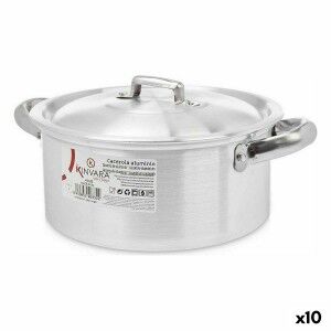 Casserole with lid Kinvara Silver 25 x 11,5 x 18 cm 18 x 11,5 x 25 cm (10 Units)