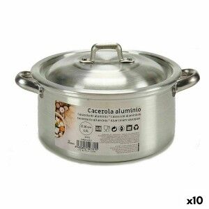 Casserole with lid Kinvara Silver 1,5 L 18 x 10 x 23,5 cm 23,5 x 10 x 18 cm (10 Units)