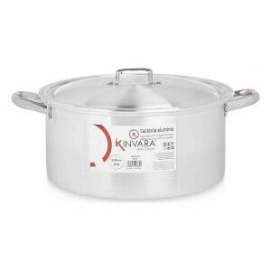 Casserole with lid Kinvara Silver 12,5 L 44 x 19 x 35 cm (3 Units)