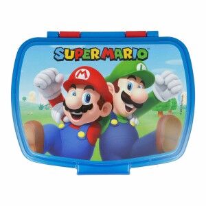 Sandwich Box Super Mario Plastic Red Blue (17 x 5.6 x 13.3 cm) |  L...