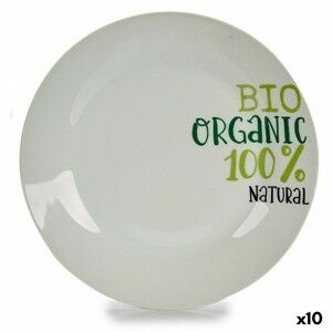 Flat Plate Organic Porcelain Printed 24,4 x 2,6 x 24,4 cm (10 Units)