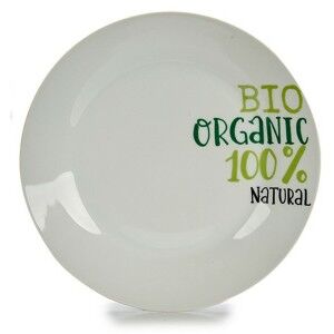 Flat Plate Organic Porcelain Printed 24,4 x 2,6 x 24,4 cm (10 Units)