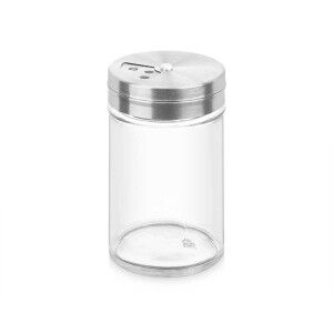 Spice Rack Vivalto 5 x 8,5 x 5 cm Transparent Silver (12 Units)