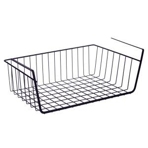 Basket for Kitchen Shelf Kinvara Black Metal Iron 42 x 14 x 26 cm 45 x 32 x 28 cm (12 Units)