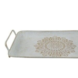 Snack tray Home ESPRIT White Golden Arab (2 Units) |  Plates, platt...