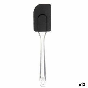 Cooking Spatula Kinvara Black Transparent Silicone Plastic 5 x 23,5 x 2 cm 5 x 24 x 2 cm (12 Units)