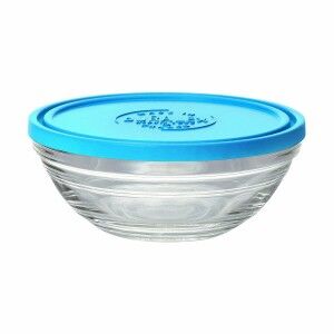 Round Lunch Box with Lid Duralex FreshBox Blue 310 ml (12 Units) | ...