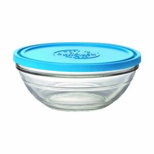 Round Lunch Box with Lid Duralex FreshBox Blue 2,4 L (4 Units) |  L...