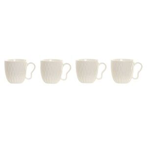 Mug Home ESPRIT White Dark brown With relief 350 ml