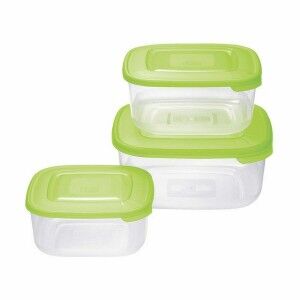 Set of lunch boxes Tontarelli Family Squared 3 Pieces (20 Units)