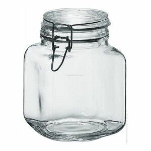 Glass Jar Borgonovo 33211 Hermetic Transparent 1,7 L 12 x 12 x 17 c...