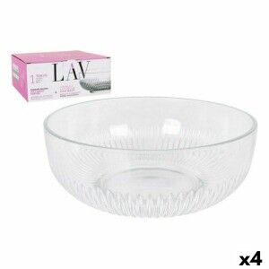 Salad Bowl LAV CP112-1 Transparent Crystal 23 x 23 x 10 cm (4 Units...
