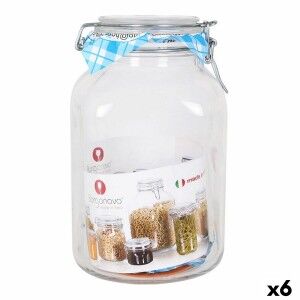 Glass Jar Borgonovo 33216 Hermetic Transparent 3,1 L 13 x 13 x 24 c...