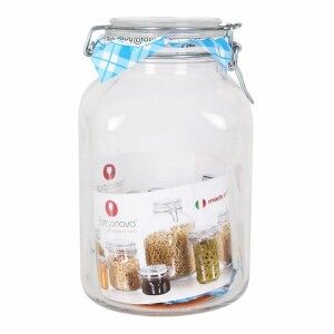 Glass Jar Borgonovo 33216 Hermetic Transparent 3,1 L 13 x 13 x 24 c...