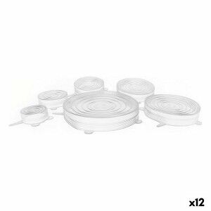 Set of lids Privilege Transparent Silicone Cover 6 Pieces (12 Units)