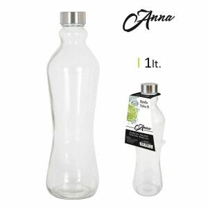 Glass Bottle Anna 1 L Metal cap Metal Glass (12 Units) |  Glasses, ...