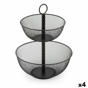 Fruit Bowl Confortime Double Metal 31 x 31 x 41 cm (4 Units) |  Oth...