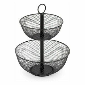 Fruit Bowl Confortime Double Metal 31 x 31 x 41 cm (4 Units) |  Oth...