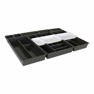 Cutlery Organiser Tontarelli Bella Black 10 Pieces 70 x 49,2 x 6,7 ...