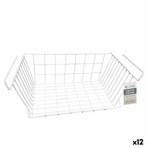 Basket for Kitchen Shelf Confortime White 43 x 24,4 x 18,5 cm (12 U...