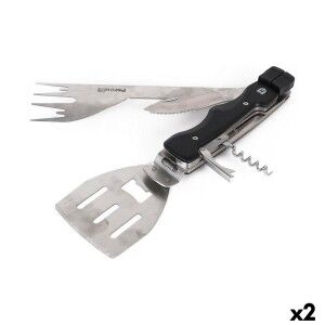 Barbecue utensils Percutti 30 x 10 x 3,5 cm 7-in-1 Barbecue (2 Unit...