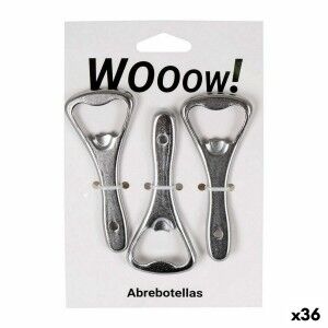 Bottle opener Wooow Silver Set 3 Pieces (36 Units) |  Corkscrews, c...