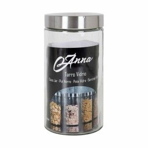 Jar Anna 1,7 L Glass Steel 11 x 11 x 22 cm (12 Units) |  Lunch boxe...