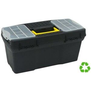Toolbox with Compartments Archivo 2000 19 x 39 x 18 cm Black |  Oth...