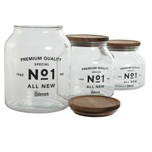 3 Tubs Home ESPRIT Natural Crystal Acacia 1,5 L 2 L 3 L 16 x 16 x 2...