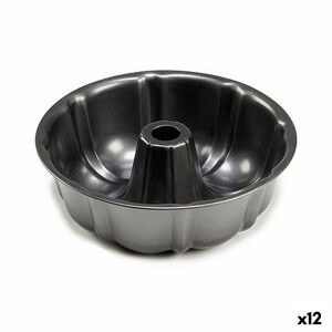 Cake Mould Kinvara Dark grey Metal Carbon steel 25,4 x 8 x 25,4 cm (12 Units)