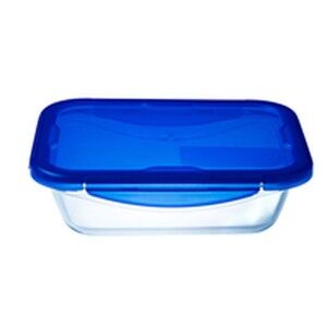 Récipient de Conservation des Aliments Pyrex Bleu Transparent Rectangulaire 800 ml
