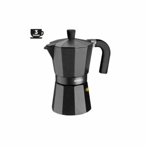 Italian Coffee Pot BRA INOX BLACK 3T Black |  Coffee Makers and Cof...