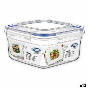 Hermetic Lunch Box Dem 2,4 L 21 x 21 x 11 cm (12 Units) |  Lunch bo...