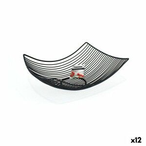 Fruit Bowl Confortime Black Metal 31 x 23 x 10 cm (12 Units) |  Oth...