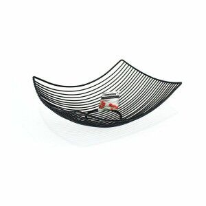 Fruit Bowl Confortime Black Metal 31 x 23 x 10 cm (12 Units) |  Oth...