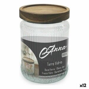 Jar Anna Glass 650 ml 10 x 14 cm (12 Units) |  Lunch boxes, food co...