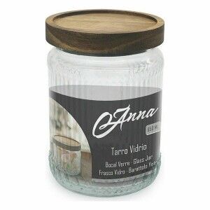 Jar Anna Glass 650 ml 10 x 14 cm (12 Units) |  Lunch boxes, food co...