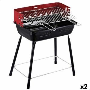 Barbecue Portable Aktive Metal 42 x 54 x 42 cm (2 Units) |  Barbecu...