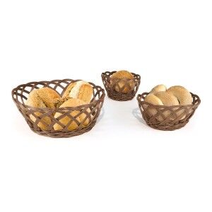 Brotkorb My Bar RATTAN Polypropylen kreisförmig 15 x 8 cm (24 Stück)
