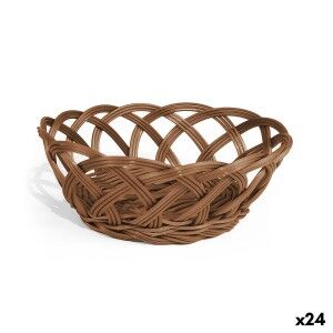 Brotkorb My Bar RATTAN Polypropylen Oval 18 x 13 x 7 cm (24 Stück)