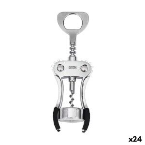 Corkscrew Quttin Zinc Alloy 19 x 5,6 x 3,8 cm Silver (24 Units)