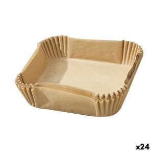 Air fryer paper Algon Ø 20 cm Brown 30 Pieces (24 Units)