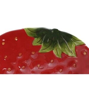 Plate Home ESPRIT Red Stoneware 23,5 x 18 x 4,5 cm